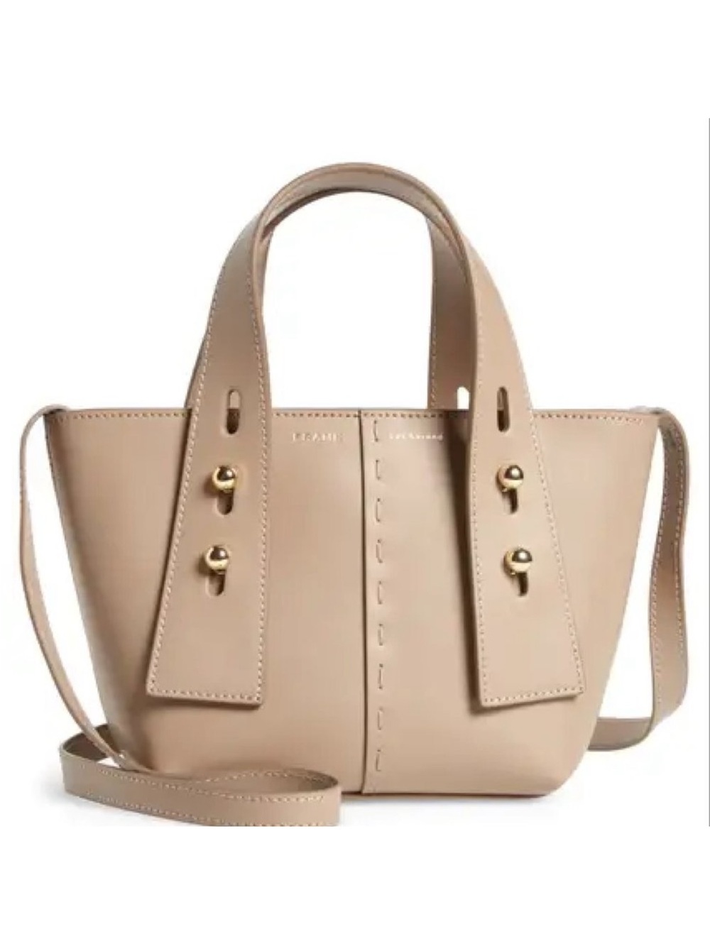 FRAME Les Second Mini crossbody tote tan gold